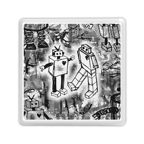 Robot Love Memory Card Reader (Square) from ArtsNow.com Front