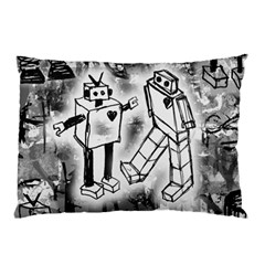 Robot Love Pillow Case (Two Sides) from ArtsNow.com Back