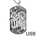 Robot Love Dog Tag USB Flash (Two Sides)