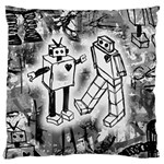 Robot Love Large Cushion Case (Two Sides)