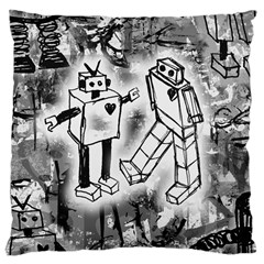 Robot Love Large Cushion Case (Two Sides) from ArtsNow.com Back