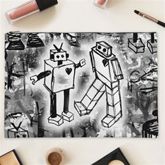 Robot Love Cosmetic Bag (XXL) from ArtsNow.com Front