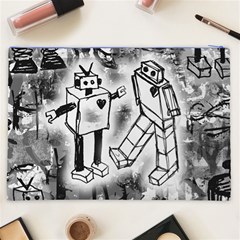 Robot Love Cosmetic Bag (XXL) from ArtsNow.com Back