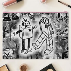 Robot Love Cosmetic Bag (XXXL) from ArtsNow.com Back
