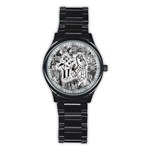 Robot Love Stainless Steel Round Watch