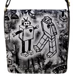 Robot Love Flap Closure Messenger Bag (S)