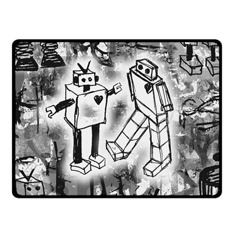 Robot Love Double Sided Fleece Blanket (Small) from ArtsNow.com 45 x34  Blanket Front