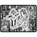 Robot Love Double Sided Fleece Blanket (Large)