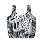 Robot Love Full Print Recycle Bag (M)