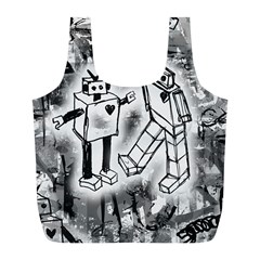 Robot Love Full Print Recycle Bag (L) from ArtsNow.com Back