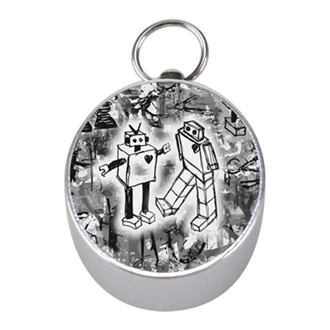 Robot Love Silver Compass (Mini) from ArtsNow.com Front