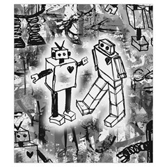 Robot Love Drawstring Pouch (Small) from ArtsNow.com Back