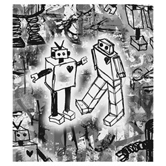 Robot Love Drawstring Pouch (Medium) from ArtsNow.com Front