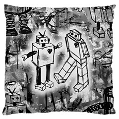Robot Love Standard Flano Cushion Case (Two Sides) from ArtsNow.com Back