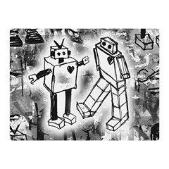 Robot Love Double Sided Flano Blanket (Mini) from ArtsNow.com 35 x27  Blanket Back