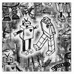 Robot Love Large Satin Scarf (Square)