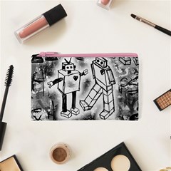 Robot Love Cosmetic Bag (XS) from ArtsNow.com Front