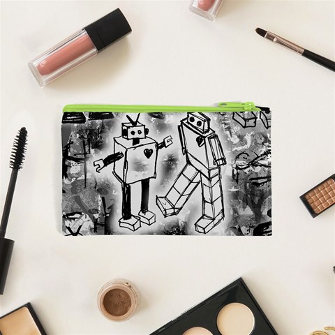 Robot Love Cosmetic Bag (XS) from ArtsNow.com Back