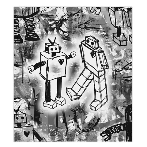 Robot Love Duvet Cover Double Side (King Size) from ArtsNow.com Back