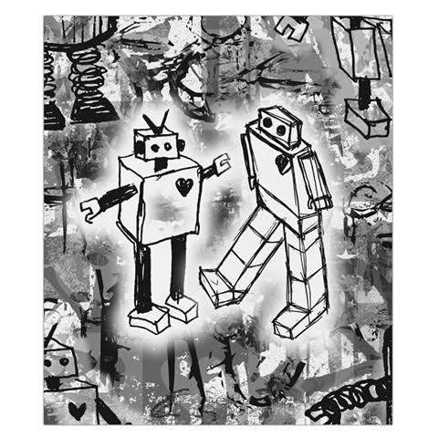 Robot Love Duvet Cover Double Side (California King Size) from ArtsNow.com Back