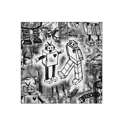 Robot Love Satin Bandana Scarf from ArtsNow.com Front