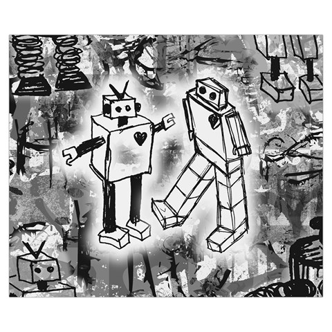 Robot Love Medium Tote Bag from ArtsNow.com Front