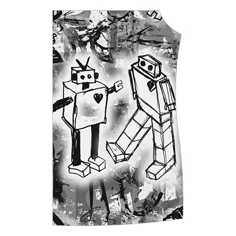 Robot Love Women s Button Up Vest from ArtsNow.com Front Left