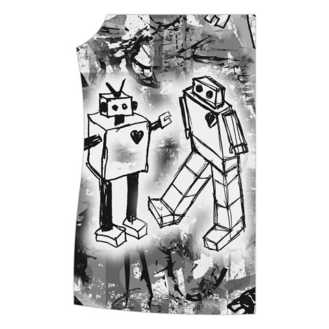 Robot Love Women s Button Up Vest from ArtsNow.com Front Right