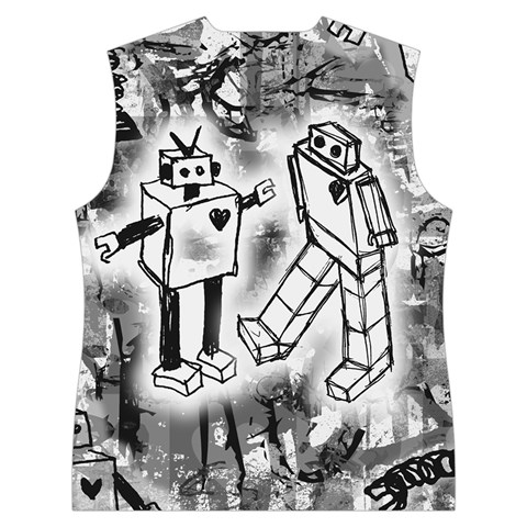 Robot Love Women s Button Up Vest from ArtsNow.com Back
