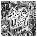 Robot Love Wooden Puzzle Square