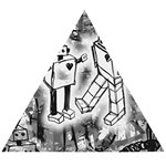 Robot Love Wooden Puzzle Triangle