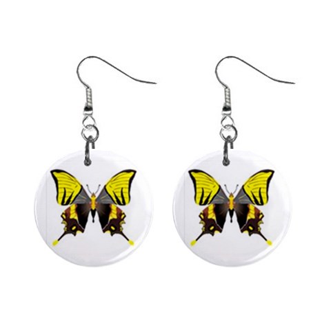 Butterfly M2 1  Button Earrings from ArtsNow.com Front