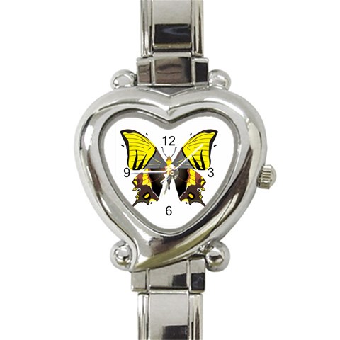 Butterfly M2 Heart Italian Charm Watch from ArtsNow.com Front