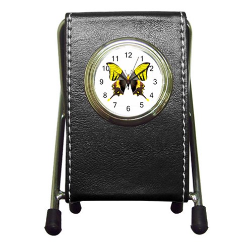 Butterfly M2 Pen Holder Desk Clock from ArtsNow.com Front
