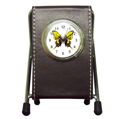 Butterfly M2 Pen Holder Desk Clock from ArtsNow.com Front