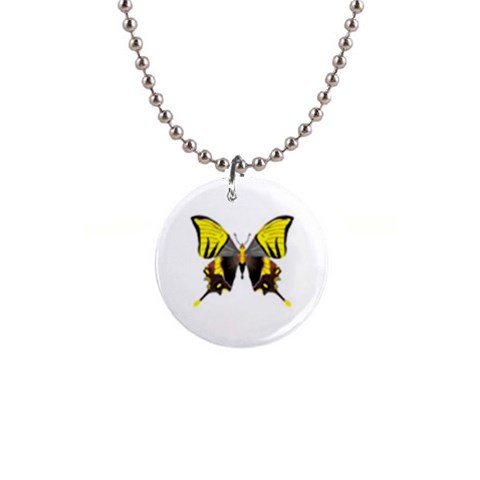 Butterfly M2 1  Button Necklace from ArtsNow.com Front
