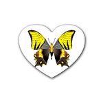 Butterfly M2 Rubber Heart Coaster (4 pack)