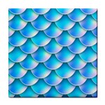 Mermaid Tail Blue Tile Coaster