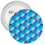 Mermaid Tail Blue 3  Button