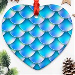 Mermaid Tail Blue Ornament (Heart)