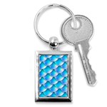 Mermaid Tail Blue Key Chain (Rectangle)