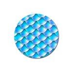 Mermaid Tail Blue Magnet 3  (Round)
