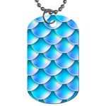 Mermaid Tail Blue Dog Tag (One Side)