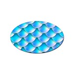 Mermaid Tail Blue Sticker Oval (10 pack)