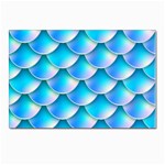 Mermaid Tail Blue Postcard 5  x 7 