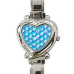 Mermaid Tail Blue Heart Italian Charm Watch