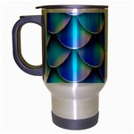 Mermaid Tail Blue Travel Mug (Silver Gray)