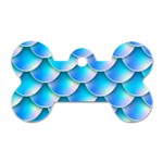 Mermaid Tail Blue Dog Tag Bone (Two Sides)
