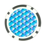 Mermaid Tail Blue Poker Chip Card Guard