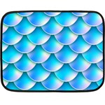 Mermaid Tail Blue Double Sided Fleece Blanket (Mini)